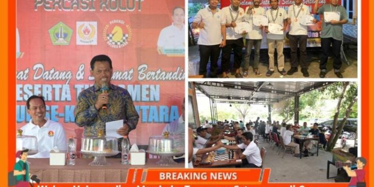 Wabup H. Jumarding Membuka Turnamen Catur yang di Gagas PERCASI Kolut, Berikut Pemenangnya
