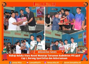Wabup Kolaka Utara Resmi Menutup Turnamen Badminton PB Lapai Cup I, Dorong Sportivitas dan Kebersamaan
